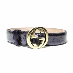 Gucci Purple Patent Leather Belt